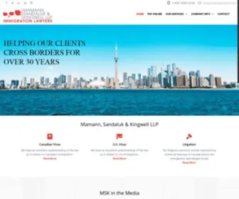 Migrationlaw.com(Canadian and United States Immigration Law Firm Toronto) Screenshot