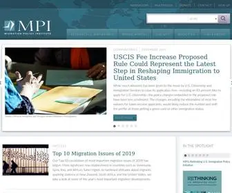 Migrationpolicy.org(Migration Policy Institute) Screenshot