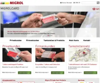 Migrolcard.ch(Migrolcard) Screenshot