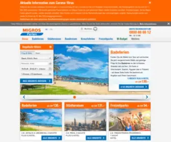 Migros-Ferien.ch(Ferien und Reisen zu Migros) Screenshot