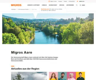 Migrosaare.ch(Genossenschaft Migros Aare) Screenshot