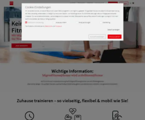 Migrosfitnessathome.ch(Migrosfitnessathome) Screenshot