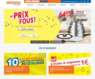 Migros.fr(Retrouvez les offres Migros en France dans nos magasins) Screenshot