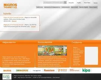 Migroskurumsal.com(Migros Ticaret A.Ş) Screenshot