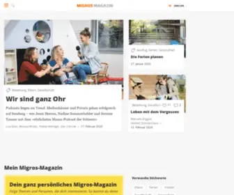 Migrosmagazin.ch(Die Wochenzeitung der Migros) Screenshot
