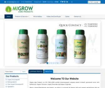 Migrowindia.com(Migrow Agro Products) Screenshot