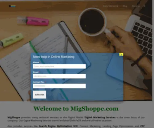 Migshoppe.com(Digital Marketing Services) Screenshot