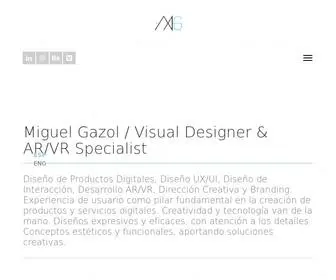 Miguelgazol.com(Visual Designer & AR/VR Specialist) Screenshot