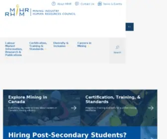 Mihr.ca(Mining Industry Human Resources Council) Screenshot