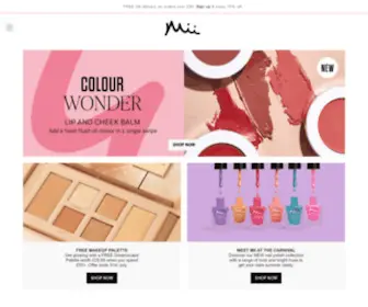 Miicosmetics.com(Mii Cosmetics) Screenshot