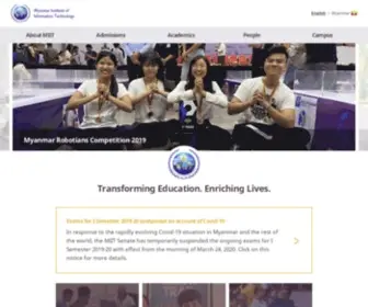 Miit.edu.mm(Myanmar Institute of Information Technology) Screenshot