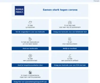 MijNcoronatest.be(Samen sterk tegen corona) Screenshot