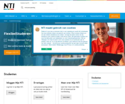 MijNnti.nl(Studentenhomepage NTI) Screenshot