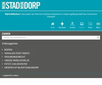 MijNstadmijNdorp.nl(De geschiedenis van Overijssel herkenbaar en toegangelijk) Screenshot