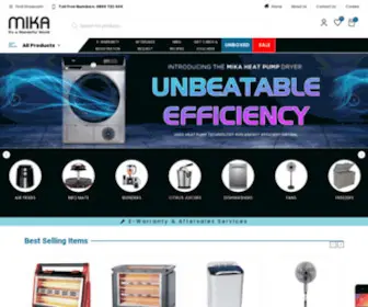 Mikaappliances.com(MIKA) Screenshot