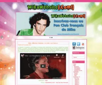 Mikawebsite.com(Le 1er site sur Mika en France) Screenshot