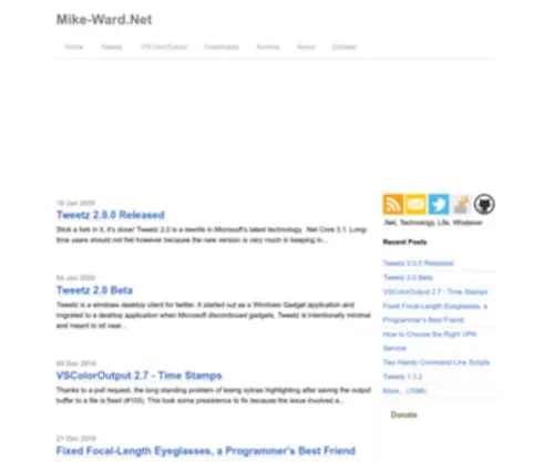 Mike-Ward.net(My Site) Screenshot
