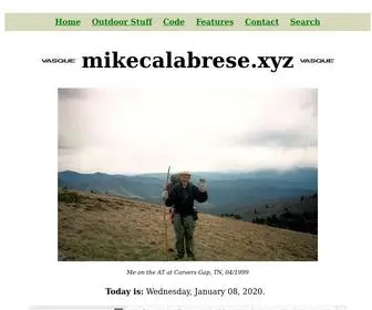 Mikecalabrese.xyz(Hiking) Screenshot