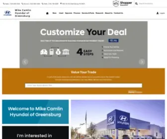 Mikecamlinhyundai.com(Mike Camlin Hyundai of Greensburg) Screenshot