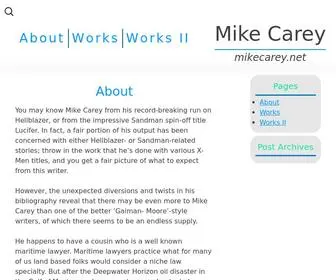 Mikecarey.net(Mike Carey) Screenshot