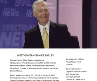 Mikeeasleync.com(Governor Mike Easley) Screenshot