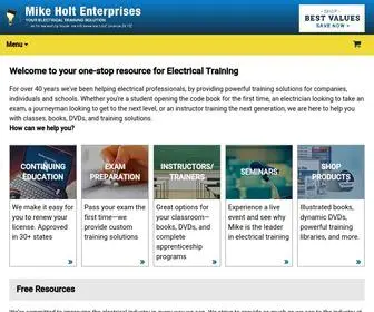 Mikeholt.com(Electrical Training Solutions) Screenshot