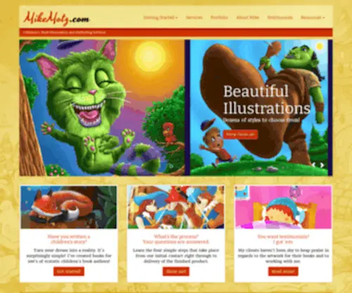 Mikemotz.com(Children's Book Illustration and Publishing Services) Screenshot