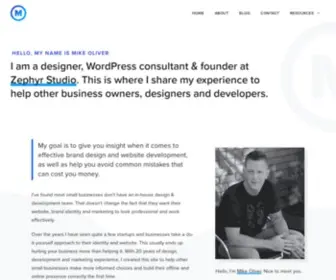 Mikeoliver.me(Custom Website Design & Development in Melbourne) Screenshot