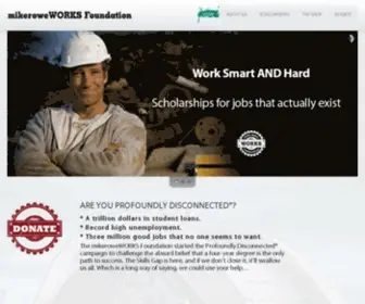 Mikeroweworks.com(MikeroweWORKS Foundation) Screenshot