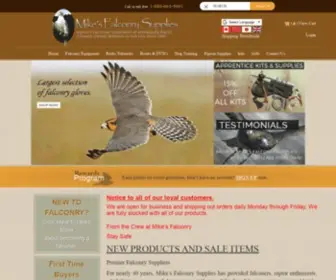 Mikesfalconry.com(Mike's Falconry Supplies) Screenshot