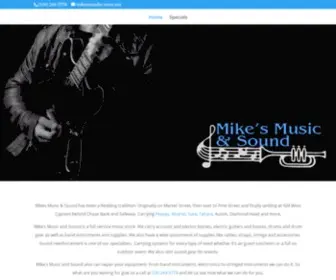 Mikesmusicredding.com(Mikes Music & Sound) Screenshot