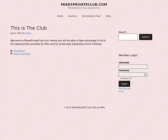 Mikesprivateclub.com(Membership Is Your Opportunity) Screenshot