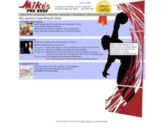 Mikesproshop.com(Bowling supplies) Screenshot