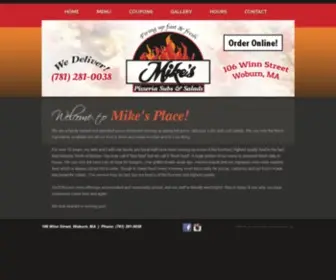 Mikeswoburn.com(Mike's Pizzeria) Screenshot