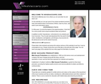 Mikevaccaro.com(Mike Vaccaro Productions in Long Beach California CA offers Mouthpieces for Clarinets) Screenshot