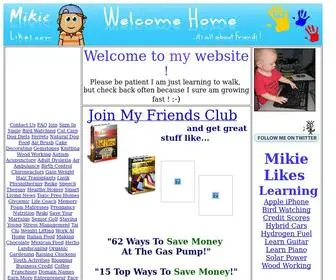 Mikielikes.com(Mikie Likes Home) Screenshot