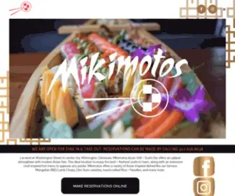 Mikimotos.com(Wilmington DE Asian Grill & Sushi Bar) Screenshot