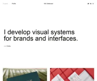 Mikistefanoski.com(I develop visual systems for brands and interfaces. My approach) Screenshot
