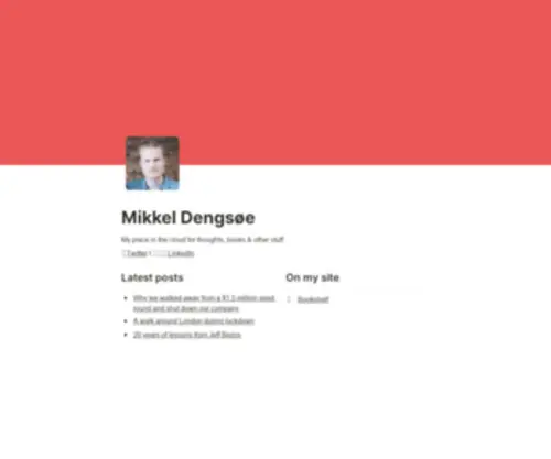 Mikkeldengsoe.com(Mikkel's blog) Screenshot