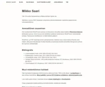 Mikkosaari.fi(Ja WordPress) Screenshot