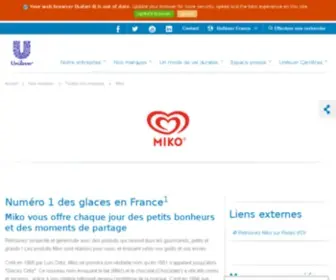 Miko.fr(Unilever France) Screenshot
