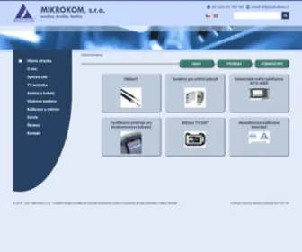 Mikrokom.cz(Optické a mobilní komunikace a TV technika) Screenshot