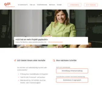 Mikrokredite.ch(Mikrokredite GO! Ziel selbstständig) Screenshot