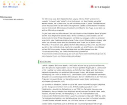 Mikroskopie-Treff.de(Mikroskopie) Screenshot