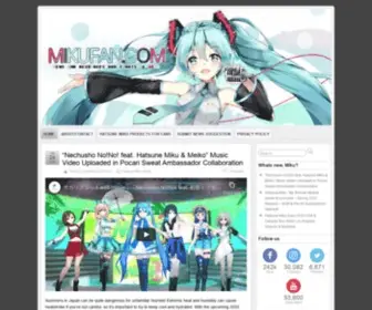 Mikufan.com(A Hatsune Miku Fansite) Screenshot