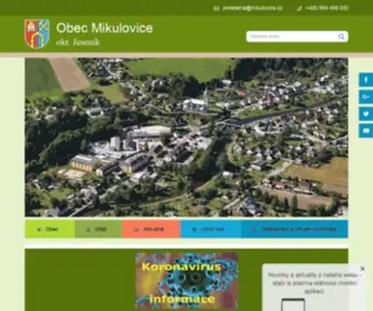 Mikulovice.cz(Jeseník) Screenshot