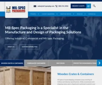 Mil-SpecPkg.com(Specialist in the Manufacture & Design of Full Service Packaging) Screenshot