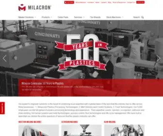 Milacron.com(Milacron Plastic Processing Equipment) Screenshot