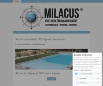 Milacus.de(Ihre Wohlfühlmanufaktur in Baden) Screenshot