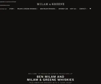 Milamandgreenewhiskey.com(Milam and Greene Whiskies) Screenshot